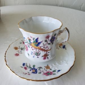 Hammersley bird of paradise China cup and saucer